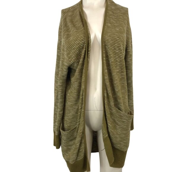 MADEWELL -WOMEN'S XS - OLIVE LONG SLEEVE OPEN FRONT COTTON BLEND CARDIGAN - Picture 1 of 6